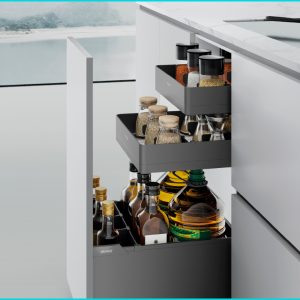 Giá gia vị 3 tầng độc lập nhôm Alloy Titanium - XS40MT