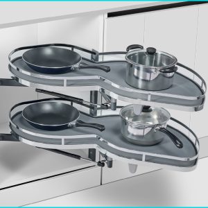 Kệ góc liên hoàn hình lá 2 tầng mở toàn phần - XM.420SL/R