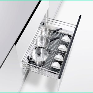 Giá xoong nồi inox 304 ray giảm chấn - XP70S