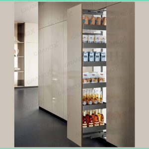 Tủ đồ khô 2 tầng nhôm Titanium cánh rút xoay - XPR.400T